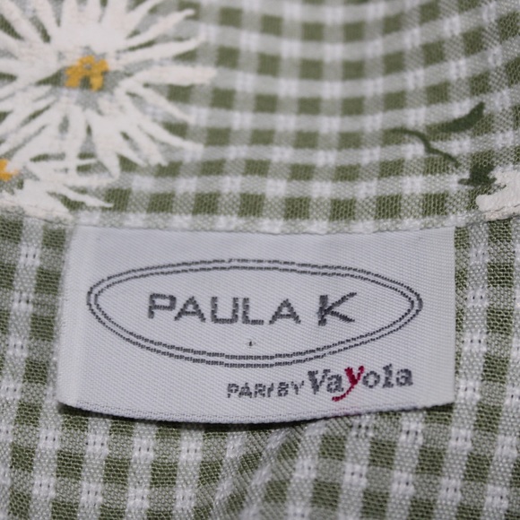 Light green and daisy blouse - Picture 2 of 3